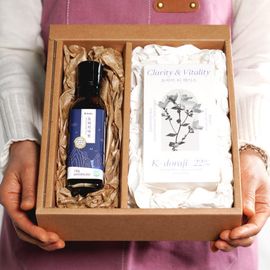 K-DORAJI Korean Doraji Gift Set – Bellflower Root Herbal Concentrate (140g) & Tea Base Sticks (25g×5) | Caffeine-Free K-Doraji Wellness Drink & Throat Care _ Made in KOREA